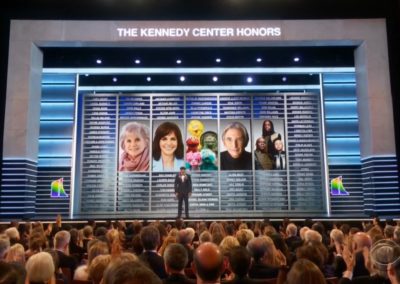 Kennedy Center Honors 2019 broadcast graphics, new screens graphics, performance content